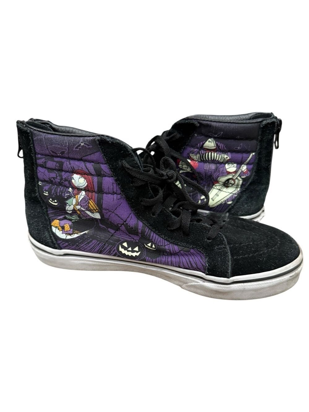Vans x Disney Nightmare Before Christmas High Top Sneakers Kids 4 Jack Skellingt - Picture 2 of 10